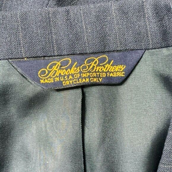 Brooks Brothers Wool Blazer Jacket 43 Navy Striped - Picture 6 of 7